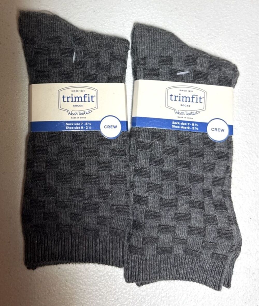 NWT Toddler Trim fit Crew Socks 2 Pairs Gray Bundle Boys 7-8.5 1007